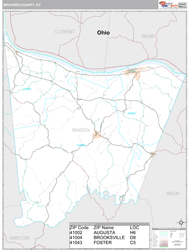 Bracken County, KY Wall Map