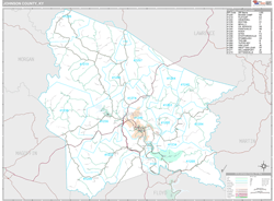 Johnson County, KY Wall Map