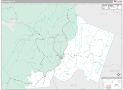 Lee County, KY Wall Map