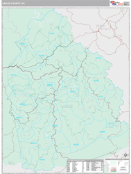 Leslie County, KY Wall Map