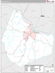 Mason County, KY Wall Map