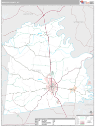 Mercer County, KY Wall Map