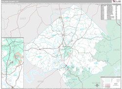 Pulaski County, KY Wall Map