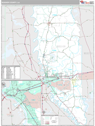 Bossier County, LA Wall Map