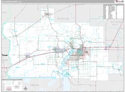 Calcasieu County, LA Wall Map