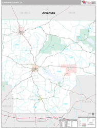 Claiborne County, LA Wall Map