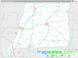 E. Feliciana County, LA Wall Map