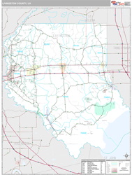 Livingston County, LA Wall Map