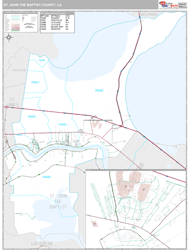 St. John the Baptist County, LA Wall Map