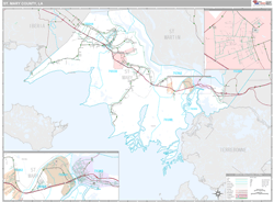 St. Mary County, LA Wall Map