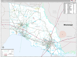 St. Tammany County, LA Wall Map