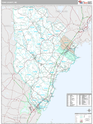 York County, ME Wall Map