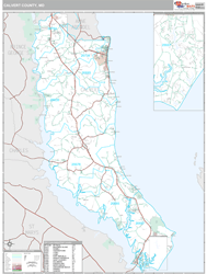 Calvert County, MD Wall Map