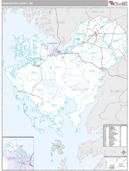 Dorchester County, MD Wall Map