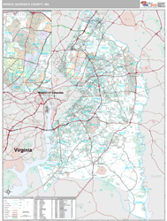 Prince George's County, MD Wall Map