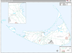 Nantucket County, MA Wall Map