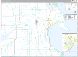 Alpena County, MI Wall Map