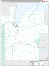 Baraga County, MI Wall Map