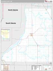 Traverse County, MN Wall Map