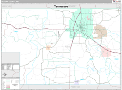 Alcorn County, MS Wall Map