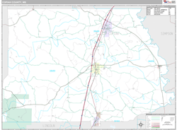 Copiah County, MS Wall Map