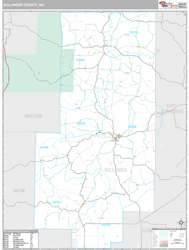 Bollinger County, MO Wall Map