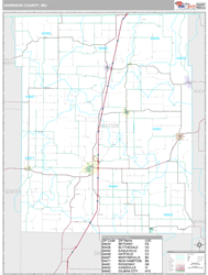 Harrison County, MO Wall Map