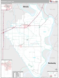 Mississippi County, MO Wall Map