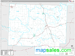 St. Clair County, MO Wall Map