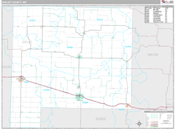 Shelby County, MO Wall Map