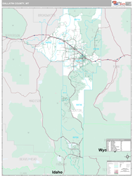 Gallatin County, MT Wall Map