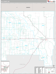 Hill County, MT Wall Map