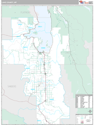 Lake County, MT Wall Map