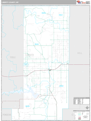 Liberty County, MT Wall Map