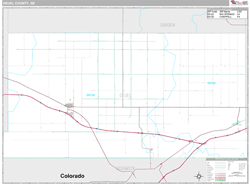 Deuel County, NE Wall Map