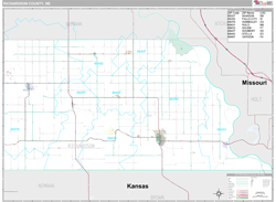 Richardson County, NE Wall Map