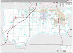 Sarpy County, NE Wall Map Premium - MarketMAPS - DaVinciBG