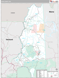 Coos County, NH Wall Map