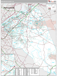 Burlington County, NJ Wall Map