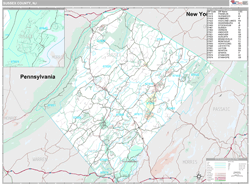 Sussex County, NJ Wall Map