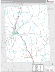 Cortland County, NY Wall Map