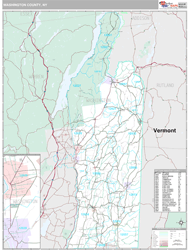 Washington County, NY Zip Code Wall Map