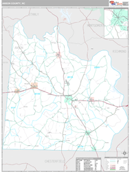 Anson County, NC Wall Map