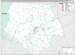 Ashe County, NC Wall Map