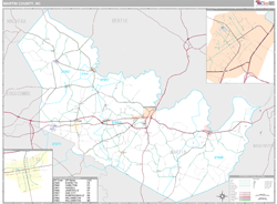 Martin County, NC Wall Map