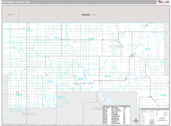 Bottineau County, ND Wall Map