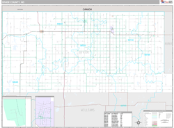 Divide County, ND Wall Map