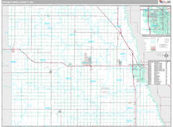 Grand Forks County, ND Wall Map