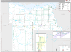 Mercer County, ND Wall Map