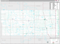 Walsh County, ND Wall Map